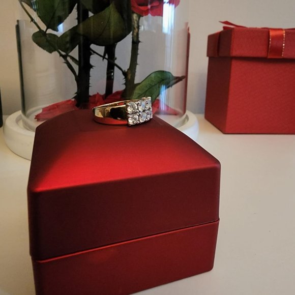 1.31 Carat Natural Diamonds Engagement / Wedding Ring - Picture 6 of 7